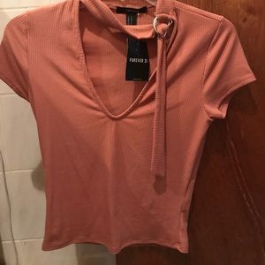Forever 21 Salmon Crop Top BRAND NEW!